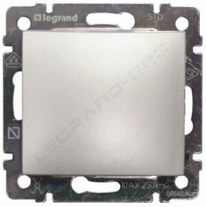 Проходной одноклавишный переключатель Legrand Valena (Алюминий) 770106 ― Legrand-220.ru
