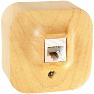 Розетка телефонная Legrand Quteo (Дерево) 782274 ― Legrand-220.ru
