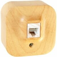 Розетка телефонная Legrand Quteo (Дерево) 782274