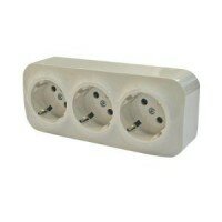 Розетка 3-я с заземлением, со шторками 16А Legrand Quteo (Сл.Кость) 782248