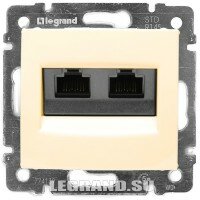 Розетка Интернет + Телефон RJ-45/RJ-11 UTP CAT5E Legrand Valena (Сл. Кость) 774180