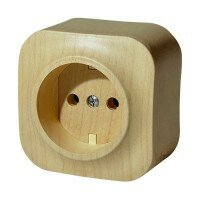 Розетка 1-я без заземления Legrand Quteo (Дерево) 782270