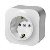 Розетка 1-я с заземлением Legrand Quteo (Белый) 782211