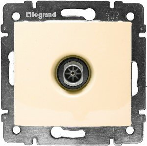 Розетка телевизионная TV одиночная 1.5dB Legrand Valena (Сл. Кость) 774329 