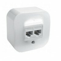 Розетка двойная для компьютерных сетей Legrand Quteo (Белый) 782228