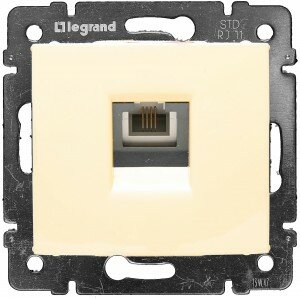 Розетка телефонная TF RJ-11 одинарная Legrand Valena (Сл. Кость) 774338 