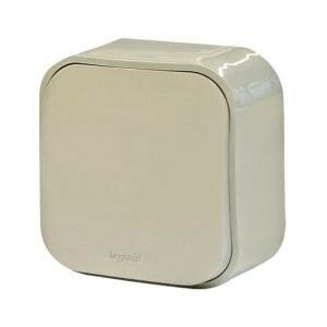 Выключатель 1-клавишный 10А Legrand Quteo (Сл.Кость) 782230 